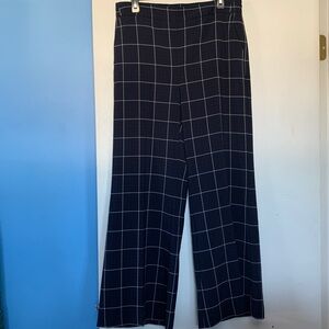 Chico's Navy Plaid Trousers